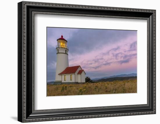 Oregon's Oldest Lighthouse at Cape Blanco State Park, Oregon Usa-Chuck Haney-Framed Photographic Print