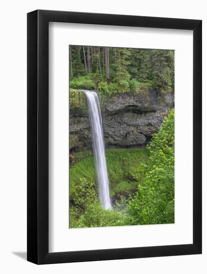 Oregon. Silver Falls State Park, spring flow of South Fork Silver Creek-John Barger-Framed Photographic Print