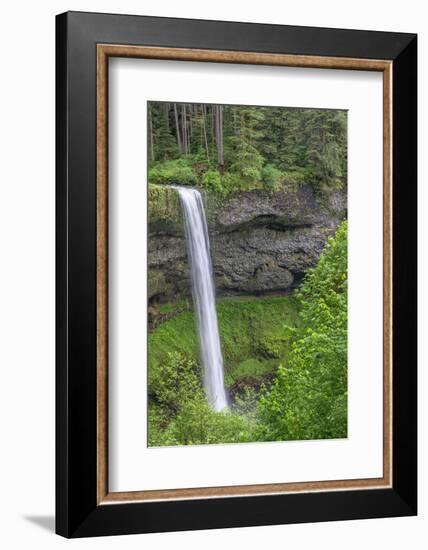 Oregon. Silver Falls State Park, spring flow of South Fork Silver Creek-John Barger-Framed Photographic Print