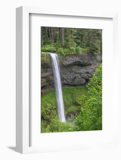 Oregon. Silver Falls State Park, spring flow of South Fork Silver Creek-John Barger-Framed Photographic Print