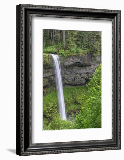 Oregon. Silver Falls State Park, spring flow of South Fork Silver Creek-John Barger-Framed Photographic Print