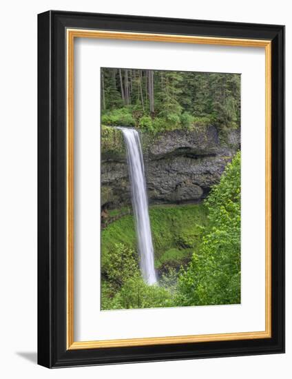 Oregon. Silver Falls State Park, spring flow of South Fork Silver Creek-John Barger-Framed Photographic Print