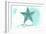 Oregon - Starfish - Teal - Coastal Icon-Lantern Press-Framed Art Print