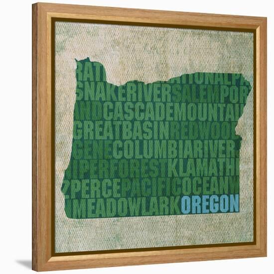 Oregon State Words-David Bowman-Framed Premier Image Canvas