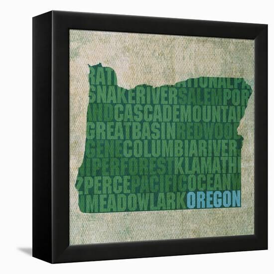 Oregon State Words-David Bowman-Framed Premier Image Canvas