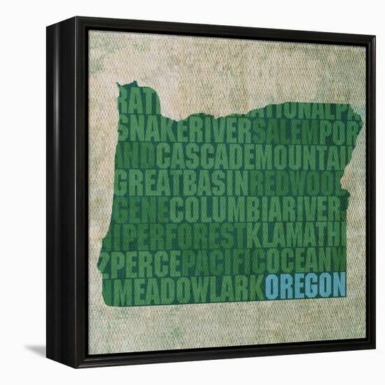 Oregon State Words-David Bowman-Framed Premier Image Canvas