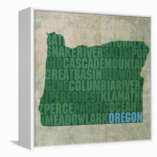 Oregon State Words-David Bowman-Framed Premier Image Canvas