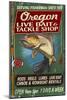Oregon - Tackle Shop Trout Vintage Sign-Lantern Press-Mounted Art Print