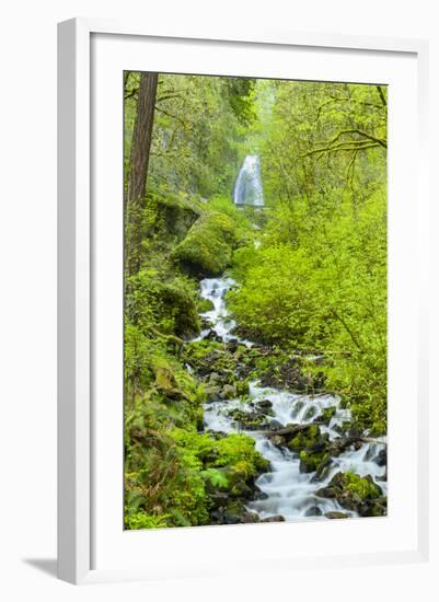 Oregon, Wahkeena Falls. Located Along I-84, the Columbia River Gorge-Richard Duval-Framed Photographic Print