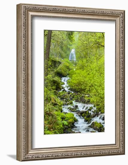 Oregon, Wahkeena Falls. Located Along I-84, the Columbia River Gorge-Richard Duval-Framed Photographic Print