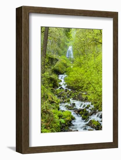 Oregon, Wahkeena Falls. Located Along I-84, the Columbia River Gorge-Richard Duval-Framed Photographic Print