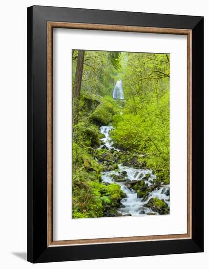 Oregon, Wahkeena Falls. Located Along I-84, the Columbia River Gorge-Richard Duval-Framed Photographic Print