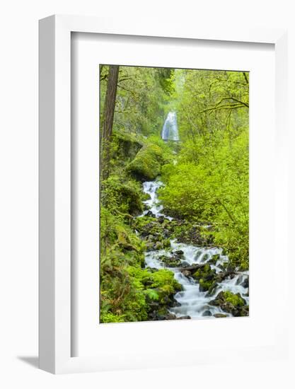 Oregon, Wahkeena Falls. Located Along I-84, the Columbia River Gorge-Richard Duval-Framed Photographic Print