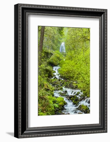 Oregon, Wahkeena Falls. Located Along I-84, the Columbia River Gorge-Richard Duval-Framed Photographic Print