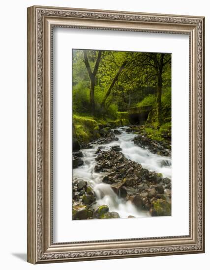 Oregon, Wahkeena Falls. Located Along I-84, the Columbia River Gorge-Richard Duval-Framed Photographic Print