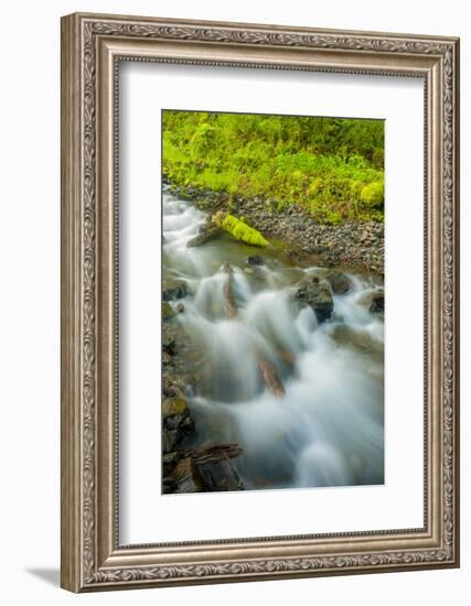 Oregon, Wahkeena Falls. Located Along I-84, the Columbia River Gorge-Richard Duval-Framed Photographic Print