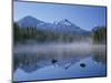 Oregon. Willamette NF, North, Middle and South Sister reflect in Scott Lake-John Barger-Mounted Photographic Print