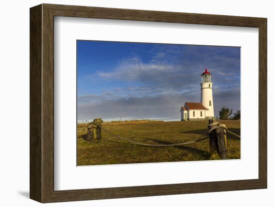Oregons Oldest Lighthouse at Sunrise at Cape Blanco State Park, Oregon-Chuck Haney-Framed Photographic Print