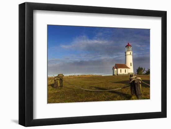 Oregons Oldest Lighthouse at Sunrise at Cape Blanco State Park, Oregon-Chuck Haney-Framed Photographic Print