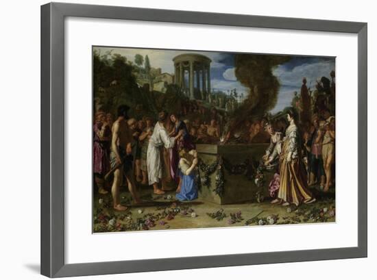 Orestes and Pylades Disputing at the Altar, 1614-Pieter Lastman-Framed Giclee Print