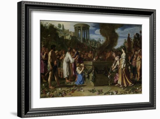 Orestes and Pylades Disputing at the Altar, 1614-Pieter Lastman-Framed Giclee Print