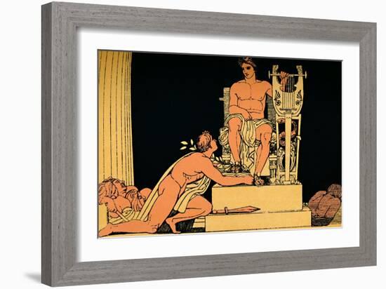 'Orestes Suppliant to Apollo', 1880-Flaxman-Framed Giclee Print