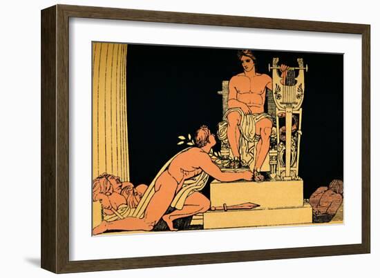 'Orestes Suppliant to Apollo', 1880-Flaxman-Framed Giclee Print