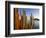 Organ pipe cactus (Cereus thurberi) on seashore and Isla del Carmen at dawn, Loreto, Baja Califo...-Panoramic Images-Framed Photographic Print