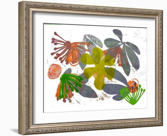 organic shapes 2018 mono print on paper-Sarah Thompson-Engels-Framed Giclee Print