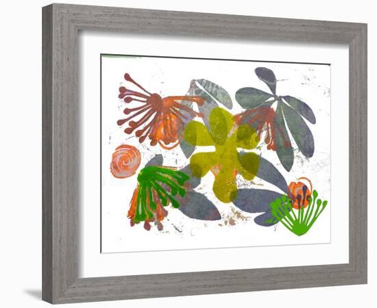 organic shapes 2018 mono print on paper-Sarah Thompson-Engels-Framed Giclee Print