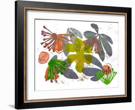 organic shapes 2018 mono print on paper-Sarah Thompson-Engels-Framed Giclee Print