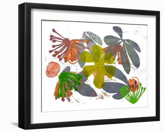 organic shapes 2018 mono print on paper-Sarah Thompson-Engels-Framed Giclee Print