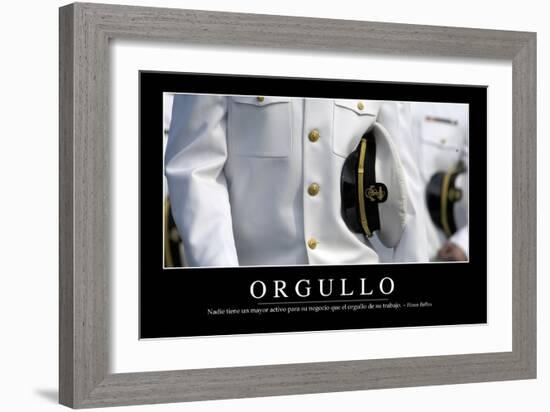 Orgullo. Cita Inspiradora Y Póster Motivacional-null-Framed Photographic Print