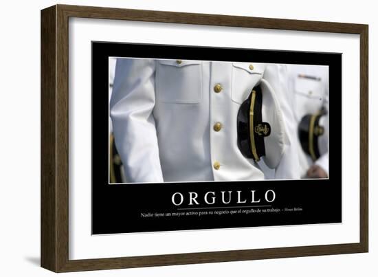 Orgullo. Cita Inspiradora Y Póster Motivacional-null-Framed Photographic Print