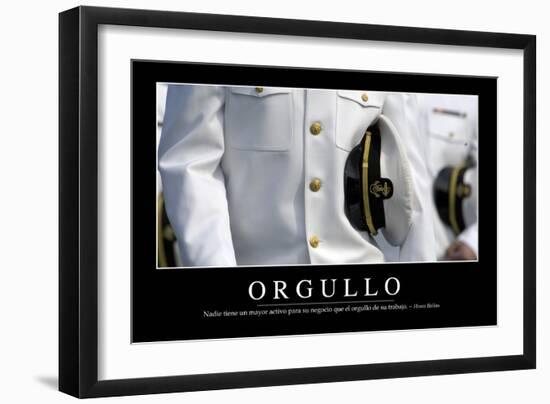 Orgullo. Cita Inspiradora Y Póster Motivacional-null-Framed Photographic Print