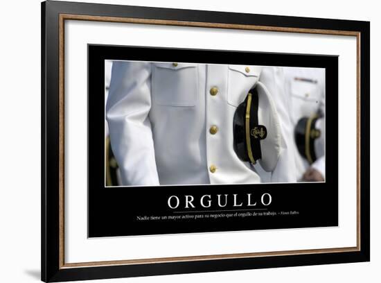 Orgullo. Cita Inspiradora Y Póster Motivacional-null-Framed Photographic Print