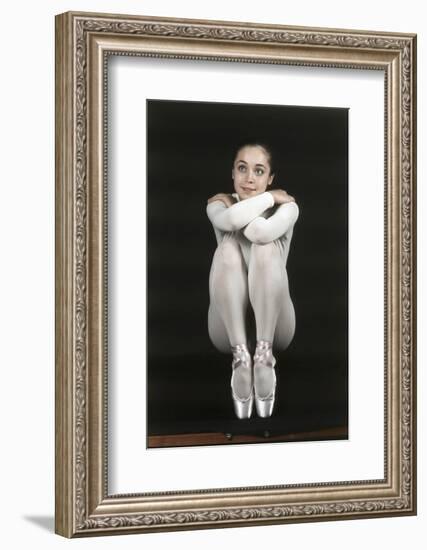 Oriella Dorella Dressed as a Ballet Dancer-Angelo Cozzi-Framed Photographic Print