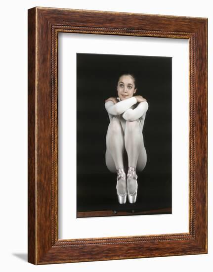 Oriella Dorella Dressed as a Ballet Dancer-Angelo Cozzi-Framed Photographic Print