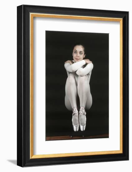 Oriella Dorella Dressed as a Ballet Dancer-Angelo Cozzi-Framed Photographic Print