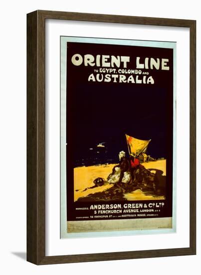 Orient Line Poster, c.1920-English School-Framed Giclee Print