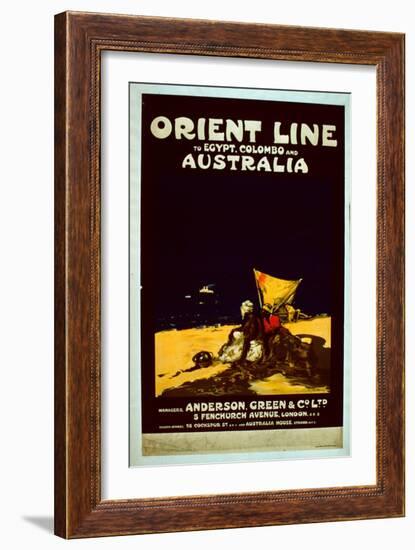 Orient Line Poster, c.1920-English School-Framed Giclee Print