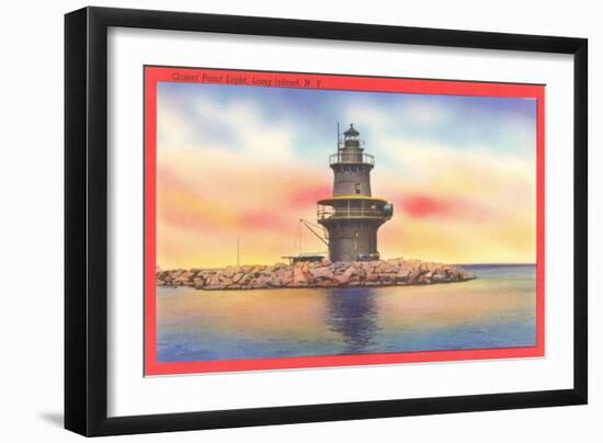 Orient Point Lighthouse, Long Island, New York-null-Framed Art Print