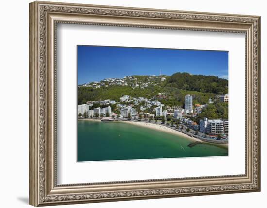 Oriental Bay, and Mt Victoria, Wellington, North Island, New Zealand-David Wall-Framed Photographic Print