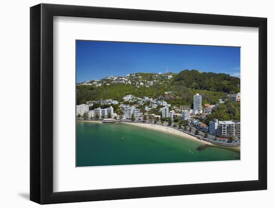 Oriental Bay, and Mt Victoria, Wellington, North Island, New Zealand-David Wall-Framed Photographic Print