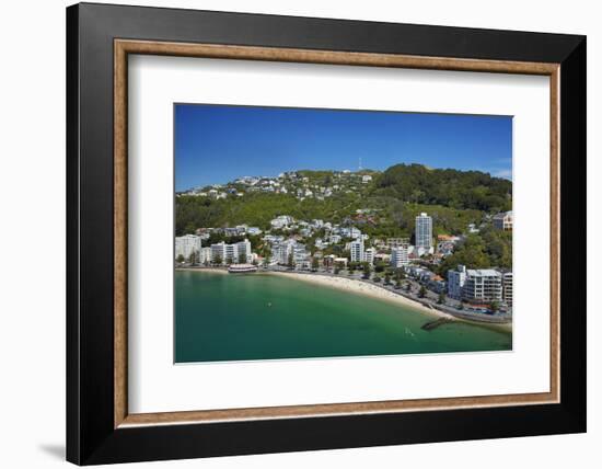 Oriental Bay, and Mt Victoria, Wellington, North Island, New Zealand-David Wall-Framed Photographic Print