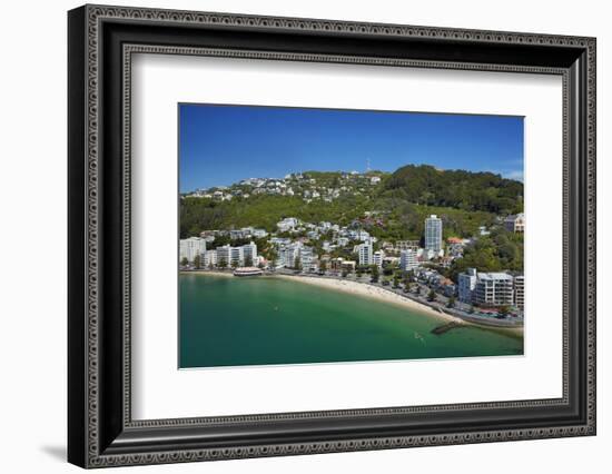 Oriental Bay, and Mt Victoria, Wellington, North Island, New Zealand-David Wall-Framed Photographic Print