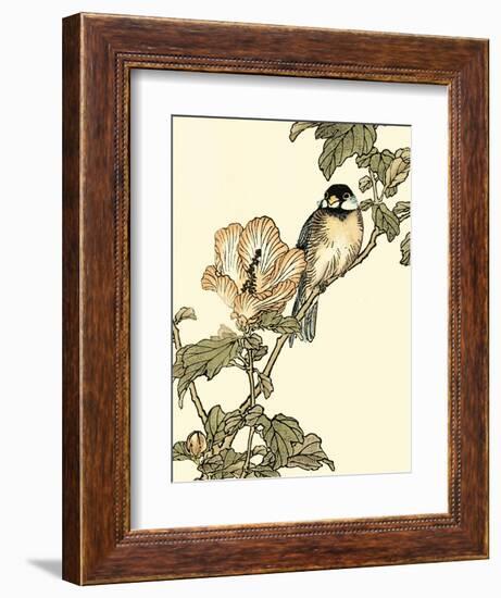 Oriental Bird on Branch I-Vision Studio-Framed Art Print