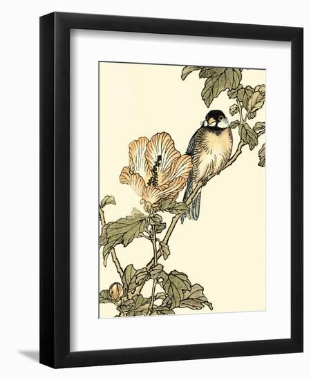 Oriental Bird on Branch I-Vision Studio-Framed Art Print