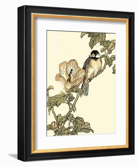 Oriental Bird on Branch I-Vision Studio-Framed Art Print