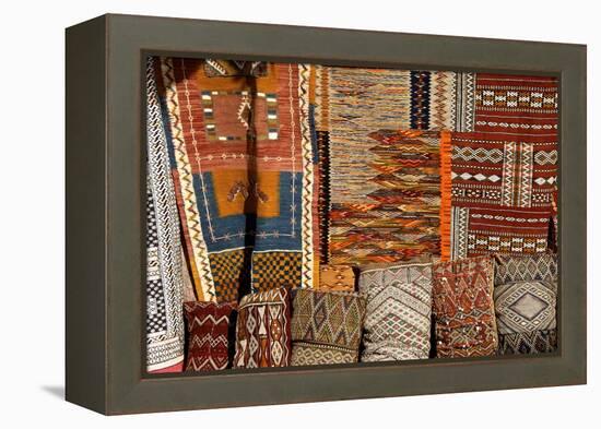 Oriental Carpets for Sale, Medina, , Marrakech, Morocco, North Africa-Guy Thouvenin-Framed Premier Image Canvas